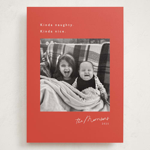 This is a berry holiday photo cards with standard by Hudson meet Rose called kinda printing on recycled smooth signature in grand