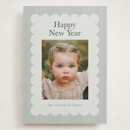 This is a evergreen holiday photo cards with standard by Nicoletta Savod called charm printing on recycled smooth signature in grand