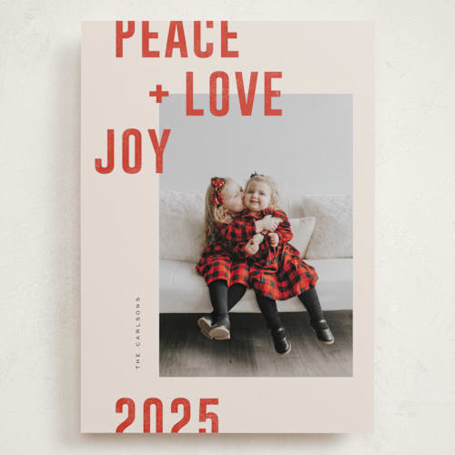 This is a holly berry holiday photo cards with standard by Michelle Taylor called modern winter printing on recycled smooth signature in grand