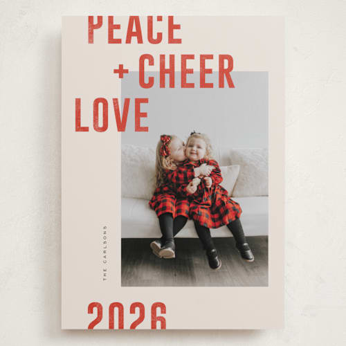 This is a holly berry holiday photo cards with standard by Michelle Taylor called modern winter printing on recycled smooth signature in grand