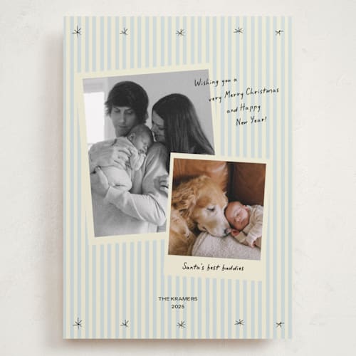 This is a ice holiday photo cards with standard by Helena Vitto called vintage album printing on recycled smooth signature in grand