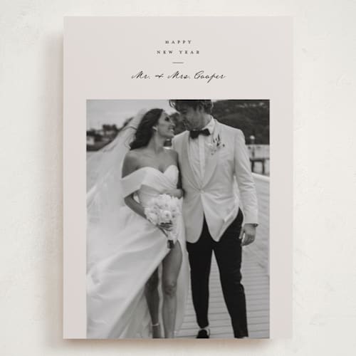 This is a eggnog holiday photo cards with standard by Ashley Iwafuchi called merry season printing on recycled smooth signature in grand