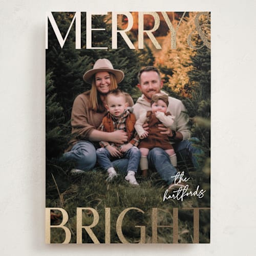 This is a north star foil stamped holiday cards with foil pressed by Susan Asbill called bright printing on recycled smooth signature in grand