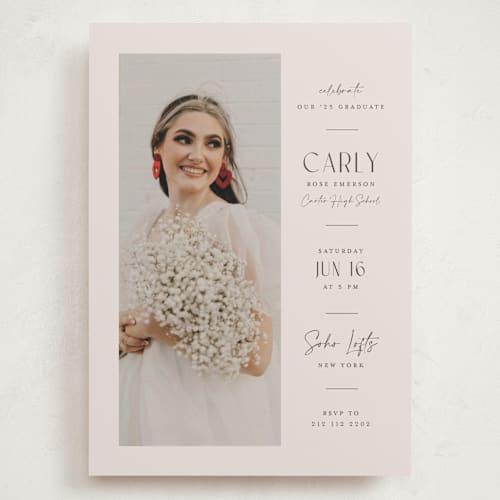 This is a elegant graduation invitations with standard by Orasie called let's celebrate printing on recycled smooth signature in grand
