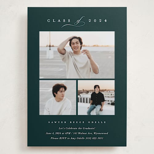 This is a big sur graduation invitations with standard by Carolyn MacLaren called multi classic printing on recycled smooth signature in grand