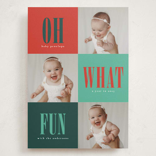 This is a candied apple babys first christmas with standard by Stacy Maalouf called oh what fun printing on signature in grand