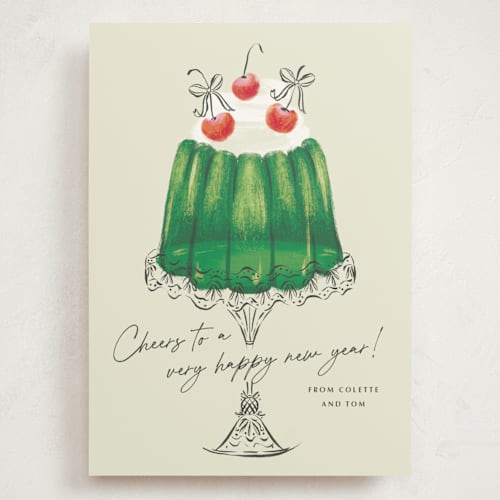 This is a lime holiday photo cards with standard by Jackie Crawford called christmas jelly printing on signature in grand