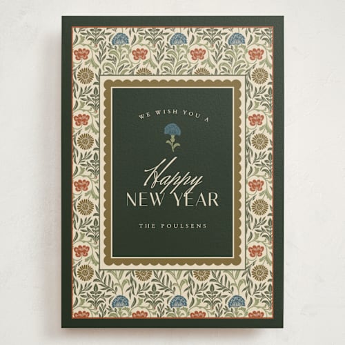 This is a pine holiday photo cards with standard by Danie Romrell called morrisish printing on signature in grand