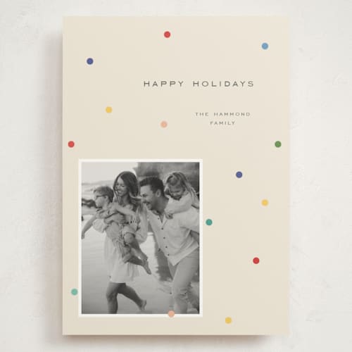 This is a cookie dough holiday photo cards with standard by Jelena Vuletic called dotura printing on signature in grand