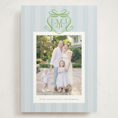 This is a frost holiday photo cards with standard by Pink House Press called southern charm printing on signature in grand