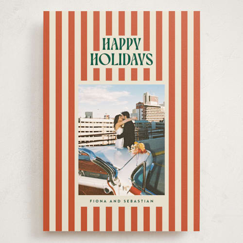 This is a mistletoe holiday photo cards with standard by Ekko Studio called bold & bright printing on signature in grand