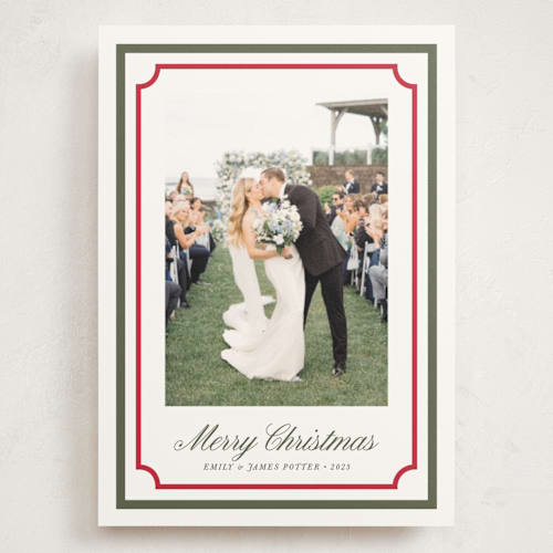 This is a holly jolly holiday photo cards with standard by Alston Foster called charming frame printing on signature in grand
