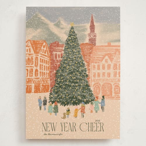 This is a cider holiday photo cards with standard by Jenna Holcomb called gathering printing on signature in grand