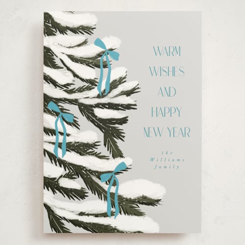 This is a ice holiday photo cards with standard by Maja Cunningham called christmas tree printing on signature in grand