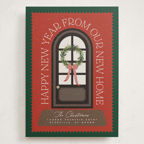 This is a festive holiday photo cards with standard by Erin L. Wilson called home printing on signature in grand