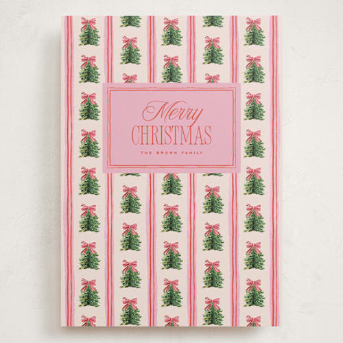 This is a strawberry holiday photo cards with standard by Claudia Orengo called preppy memories printing on signature in grand