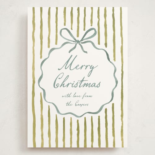 This is a cedar holiday photo cards with standard by Leia Matt called homestead charm printing on signature in grand