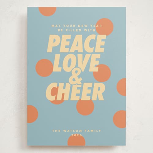 This is a halo holiday photo cards with standard by Creo Study called christmas polka printing on signature in grand