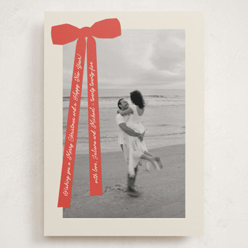 This is a cherry holiday photo cards with standard by Pati Cascino called robin printing on signature in grand