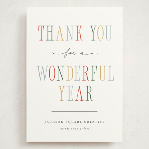 This is a snow holiday photo cards with standard by Pixel and Hank called wonderful year printing on signature in grand