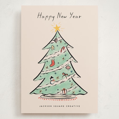 This is a eggshell holiday photo cards with standard by chocomocacino called jordgubbstårta printing on signature in grand