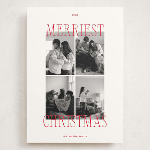 This is a santa suit holiday photo cards with standard by Blustery August called sparkling cider printing on signature in grand