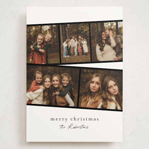 This is a snowflake holiday photo cards with standard by Jessica Williams called fancy film printing on signature in grand
