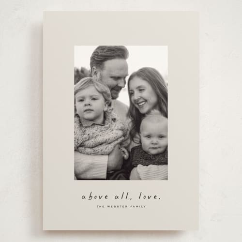 This is a newsprint holiday photo cards with standard by Lea Delaveris called above all printing on signature in grand