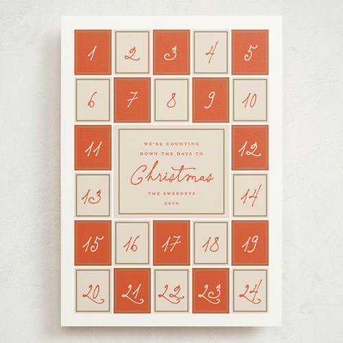 This is a spice holiday photo cards with standard by Gwen Bedat called advent printing on signature in grand