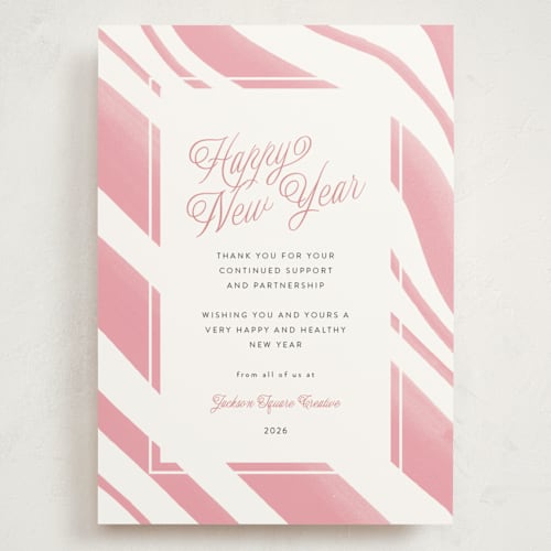 This is a candy holiday photo cards with standard by Erika Firm called peppermint border printing on signature in grand