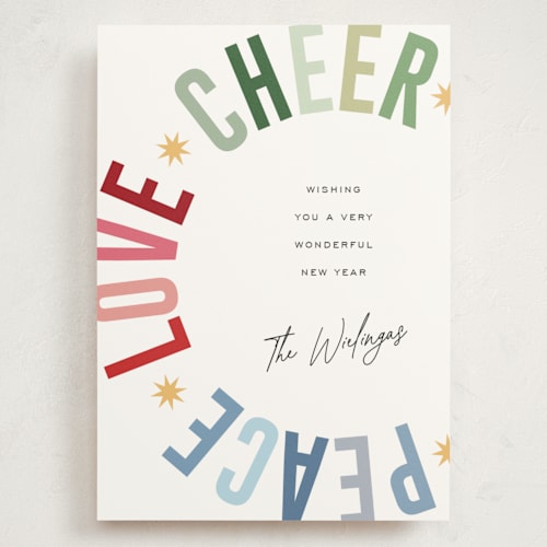 This is a snow holiday photo cards with standard by Pixel and Hank called holiday three printing on signature in grand