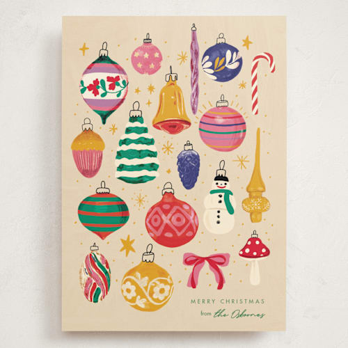 This is a ginger holiday photo cards with standard by Joanna Rosado called deck the hall printing on signature in grand