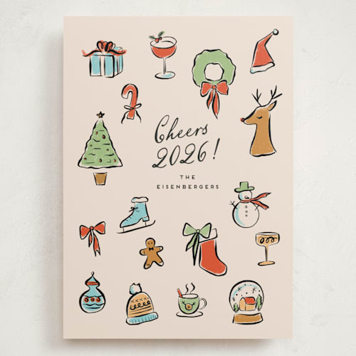 This is a almond holiday photo cards with standard by chocomocacino called glögi printing on signature in grand