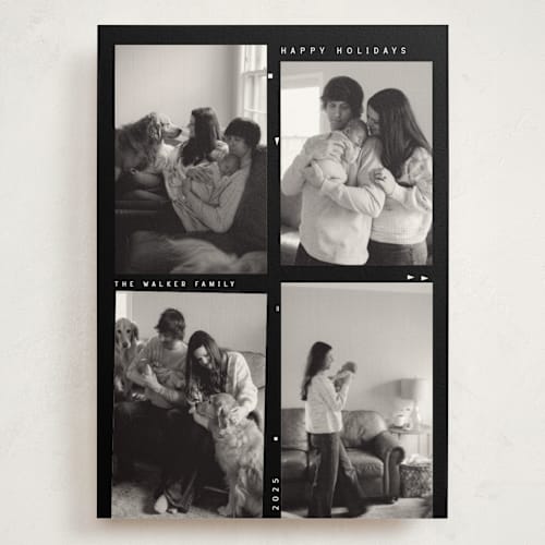 This is a film holiday photo cards with standard by Maja Cunningham called life in film printing on signature in grand