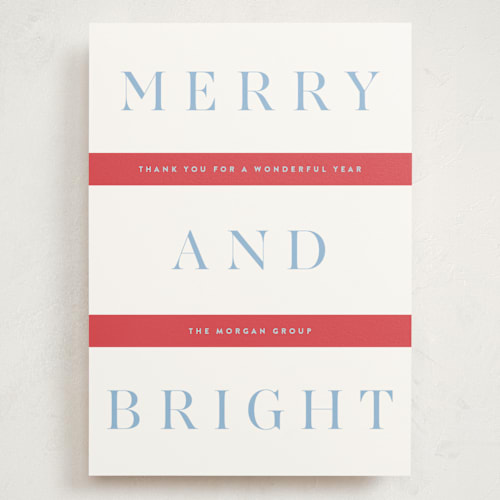 This is a stocking holiday photo cards with standard by Alston Foster called festive stripes printing on signature in grand