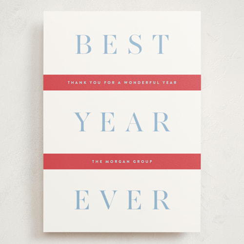 This is a stocking holiday photo cards with standard by Alston Foster called festive stripes printing on signature in grand