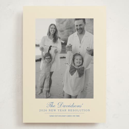 This is a eggnog holiday photo cards with standard by Baumbirdy called resolutions printing on signature in grand