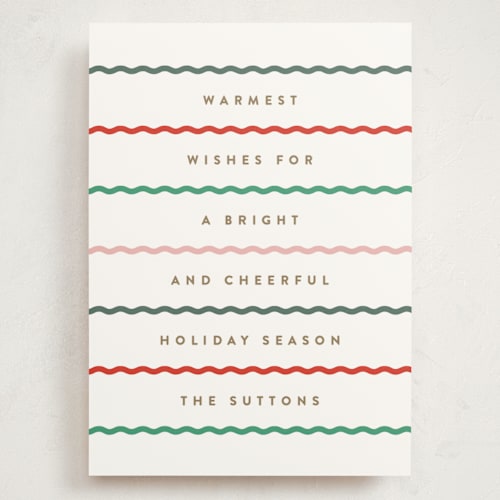This is a bright berry holiday photo cards with standard by Kristie Kern called between the lines printing on signature in grand