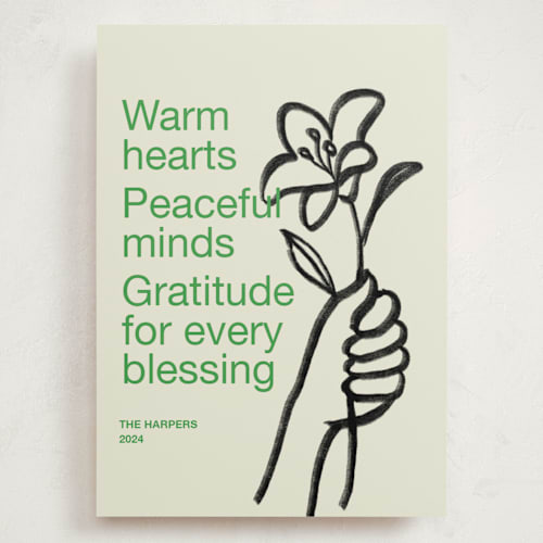 This is a grass holiday photo cards with standard by Annie Clark called offering printing on signature in grand