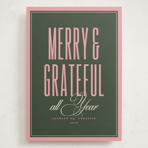 This is a wreath holiday photo cards with standard by letterfix called simply said printing on signature in grand