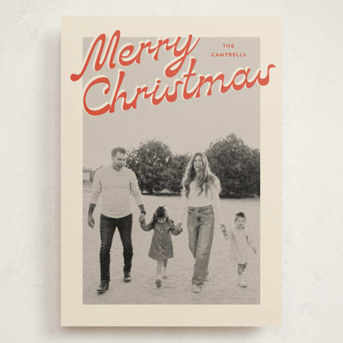 This is a candy cane holiday photo cards with standard by Ekko Studio called nostalgia printing on signature in grand