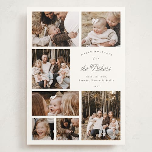 This is a gingerbread holiday photo cards with standard by Emily Betts called seven printing on signature in grand
