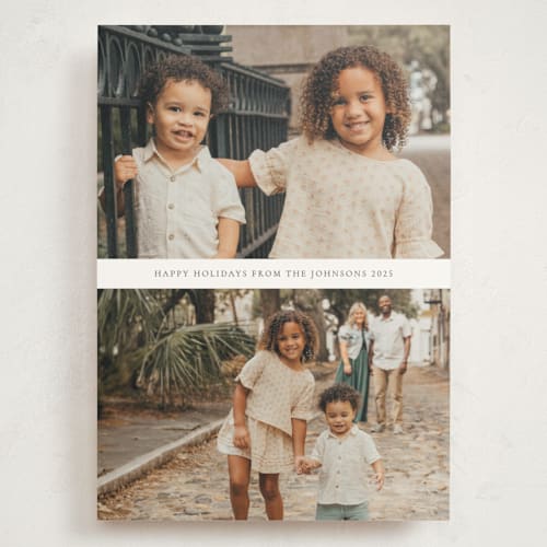 This is a cloud holiday photo cards with standard by Nicole Walsh called deux printing on signature in grand