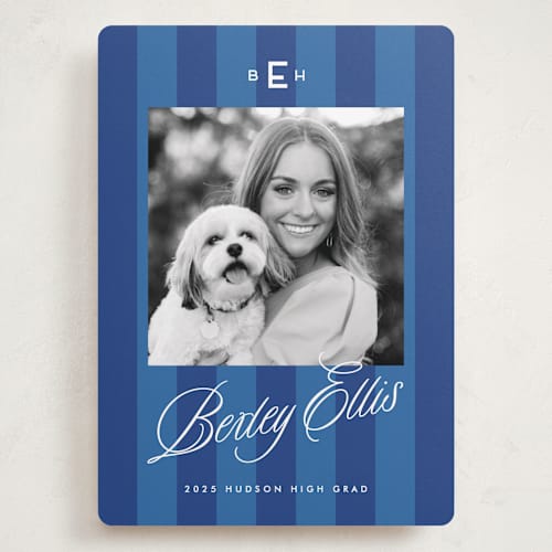 This is a oxford graduation announcements with standard by Susan Zinader called bexley printing on recycled smooth signature in grand