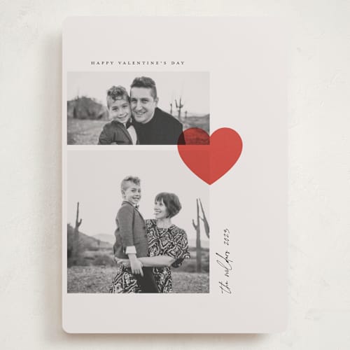 This is a cream valentines day with standard by Morgan Kendall called big heart printing on recycled smooth signature in grand