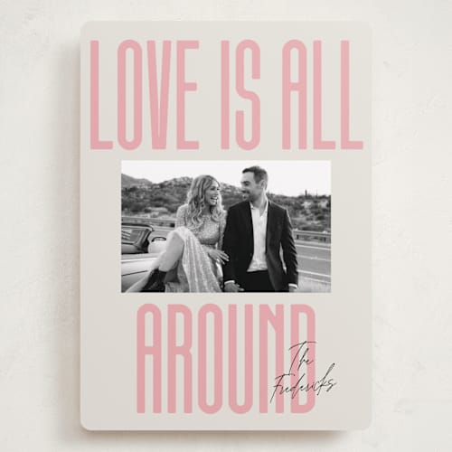 This is a petal valentines day with standard by Jackie Crawford called love is all around printing on recycled smooth signature in grand