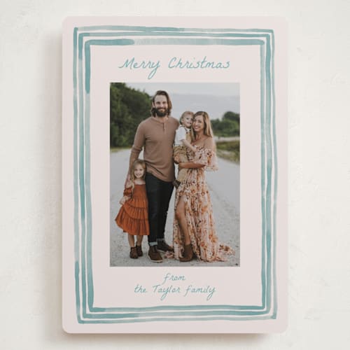 This is a bluebell holiday photo cards with standard by Alethea and Ruth called painted frame edge printing on recycled smooth signature in grand