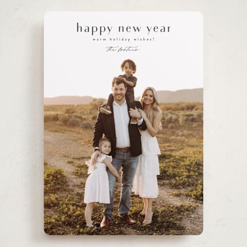 This is a ink holiday photo cards with standard by Stacey Meacham called typed up printing on recycled smooth signature in grand