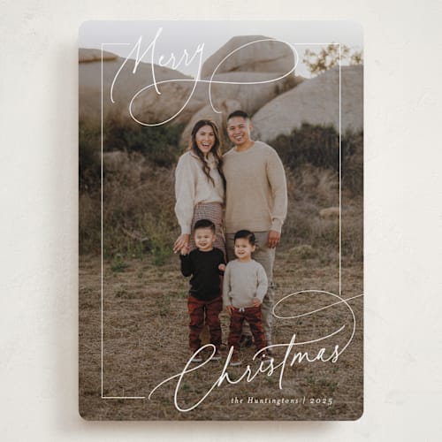 This is a snow holiday photo cards with standard by Nicoletta Savod called sophisticate printing on recycled smooth signature in grand