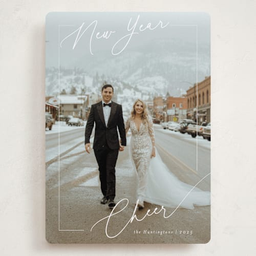 This is a snow holiday photo cards with standard by Nicoletta Savod called sophisticate printing on recycled smooth signature in grand